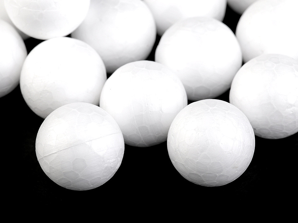 Bile polistiren, ø2 cm - Alb (1 Sac)