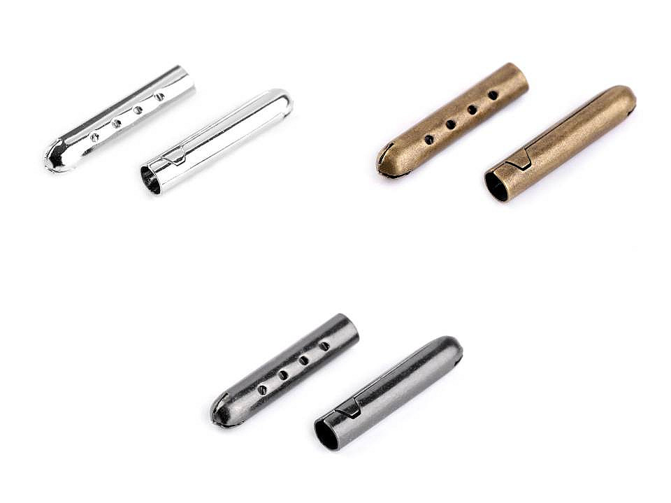 Terminație metalică pentru șnur, ø4 mm - Nichel (10 Bucăți)