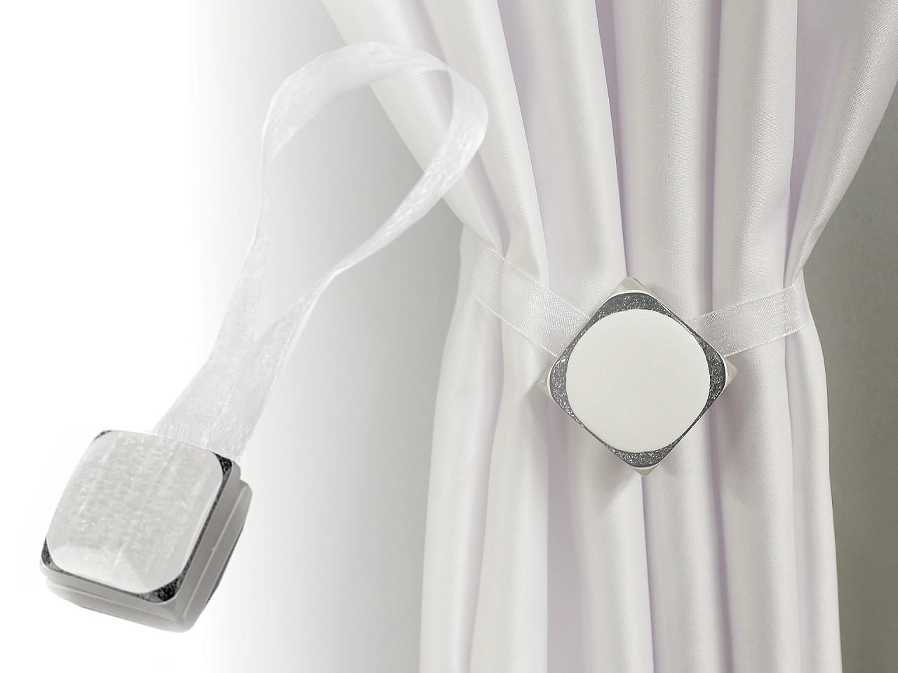 Magneți decorativi pentru perdele și draperii - Crem (1 Bucată)