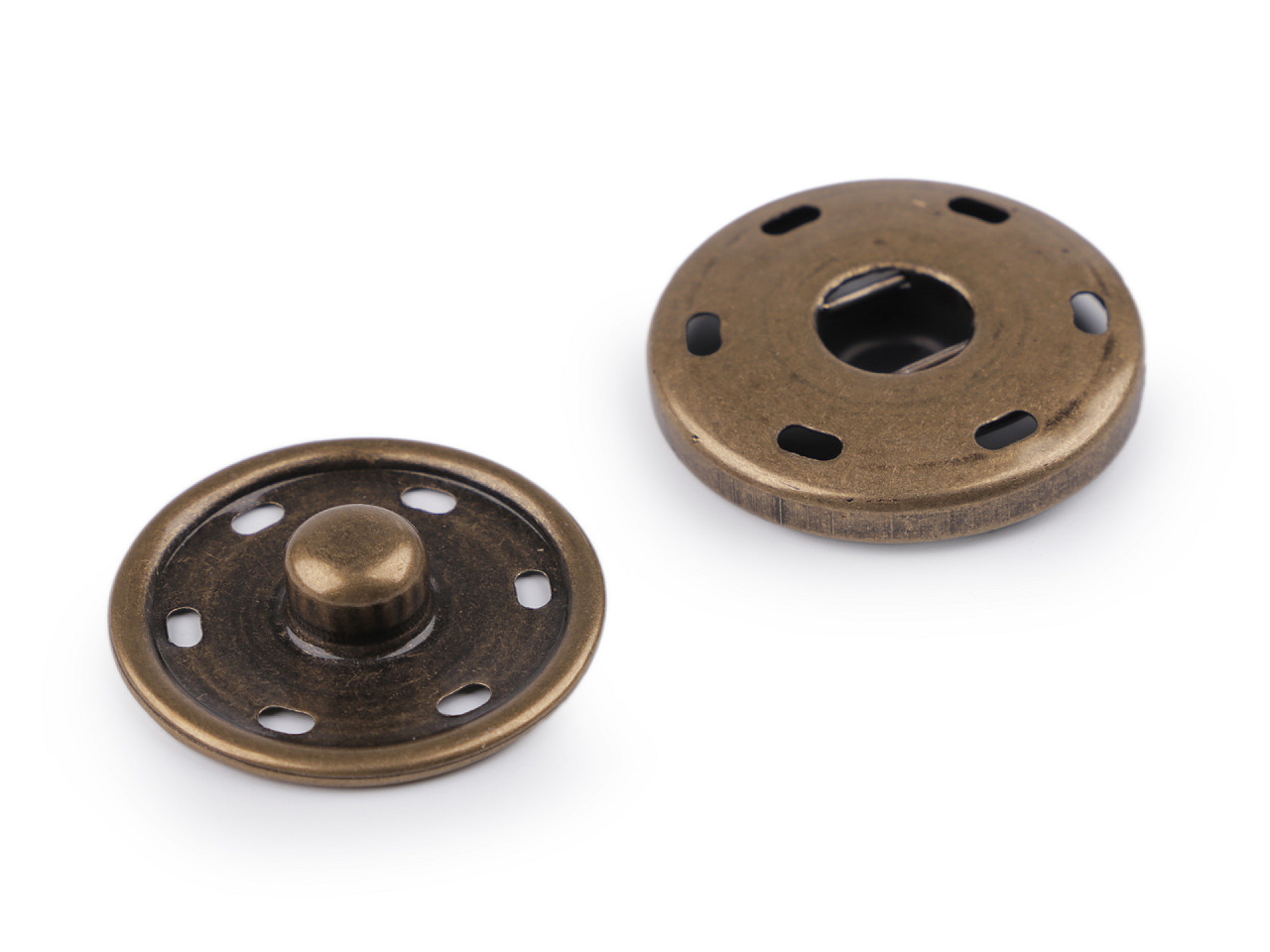 Capse metalice de cusut, ø30 mm - Nichel (5 Perechi)