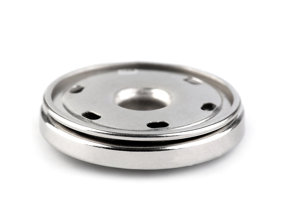 Capse metalice de cusut, ø30 mm - Nichel (5 Perechi)