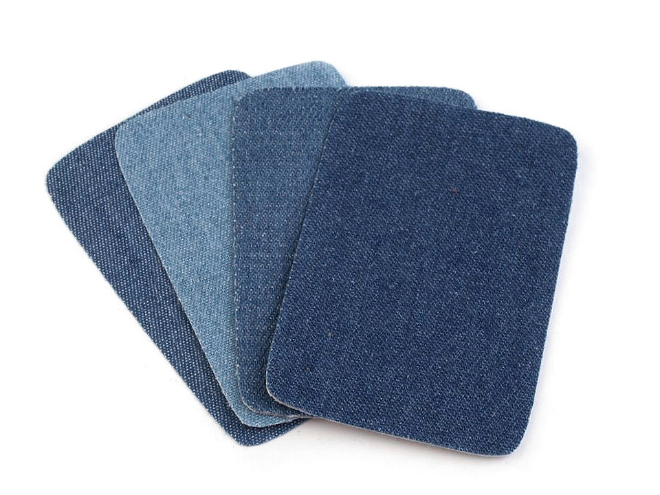 Petice termoadezive jeans, 5,3x7,9 cm - Negru (2 Bucăți)