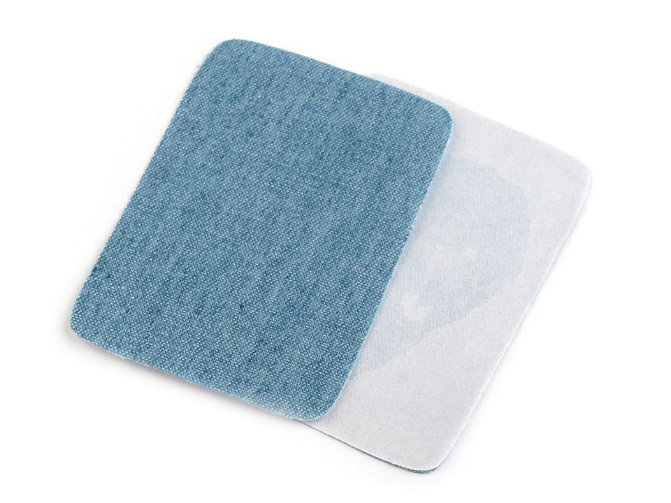 Petice termoadezive jeans, 5,3x7,9 cm - Negru (2 Bucăți)