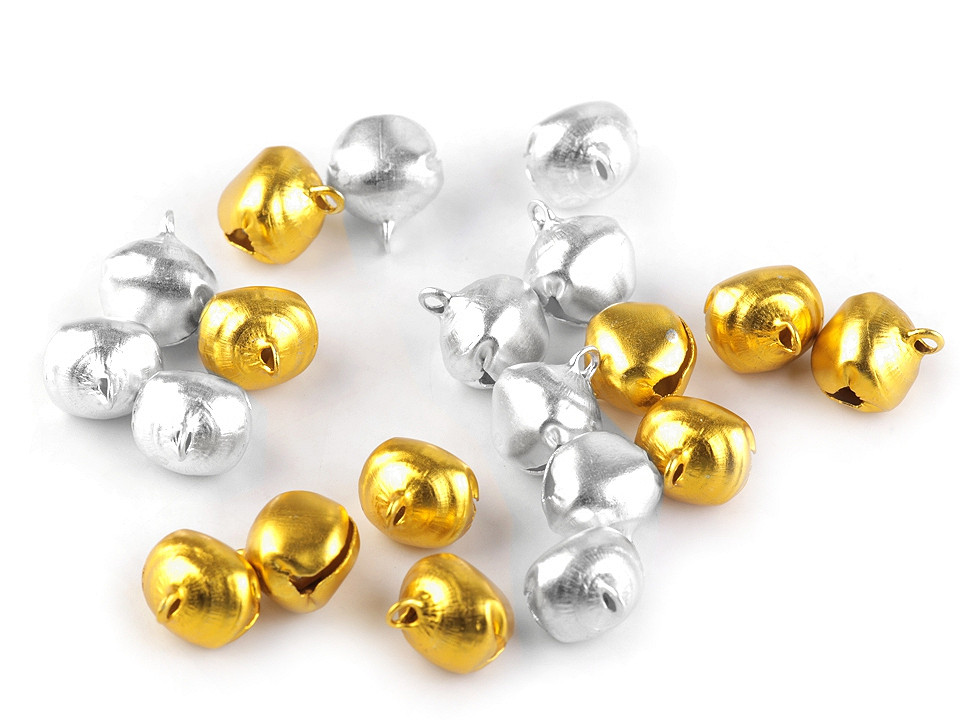 Clopoței / zurgălăi, 13x16 mm - Auriu (10 Bucăți)