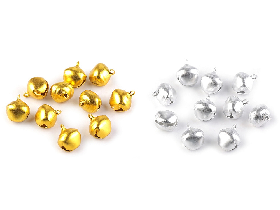 Clopoței / zurgălăi, 13x16 mm - Auriu (10 Bucăți)