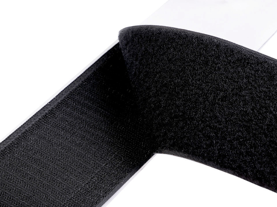 Bandă arici autoadezivă, complet (puf + scai), 80 mm - Negru (25 Metri) Bandă arici autoadezivă, complet (puf + scai), 80 mm - Negru (25 Metri)