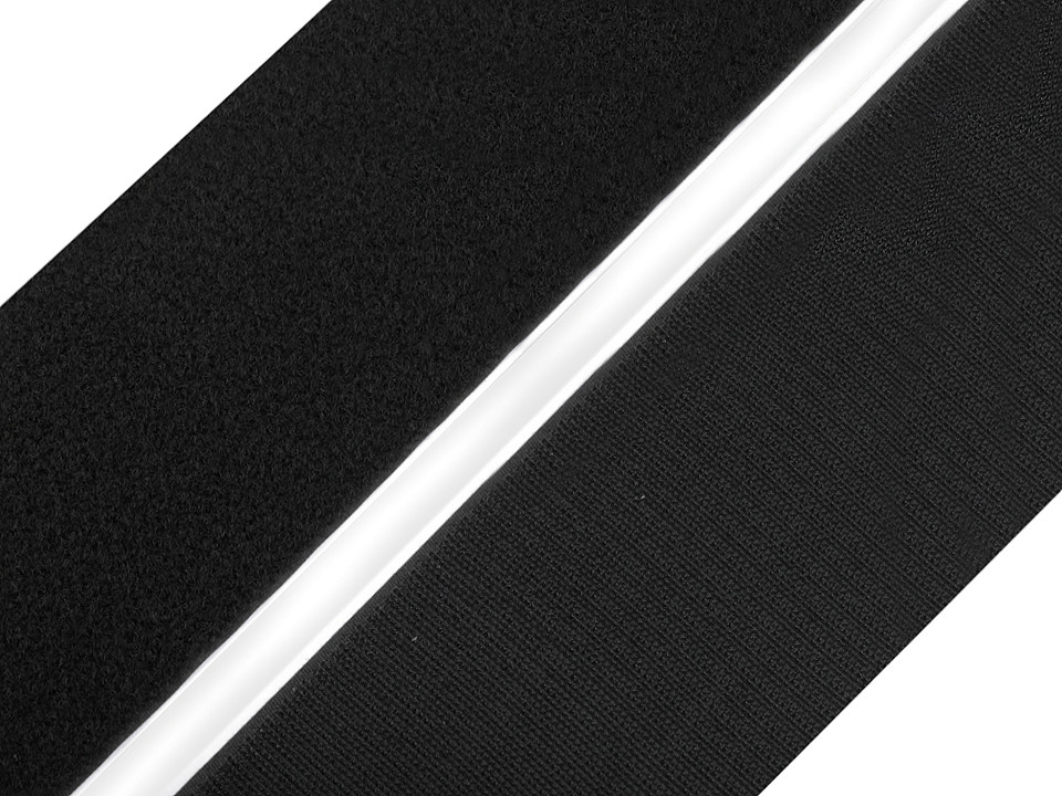 Bandă arici autoadezivă, complet (puf + scai), 80 mm - Negru (25 Metri) Bandă arici autoadezivă, complet (puf + scai), 80 mm - Negru (25 Metri)