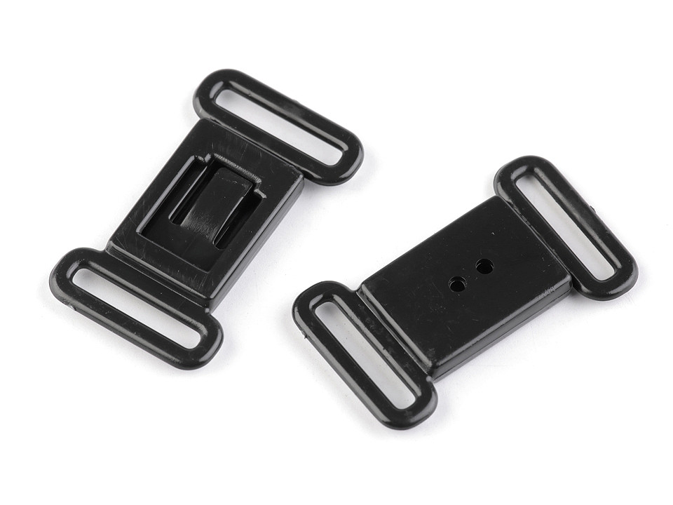 Închizătoare papion / sutiene, lățime 12 mm - Alb (4 Perechi)