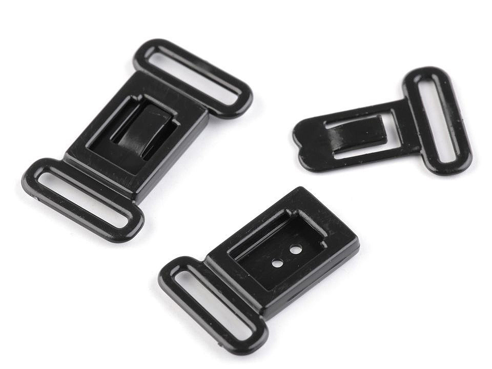 Închizătoare papion / sutiene, lățime 12 mm - Alb (4 Perechi)