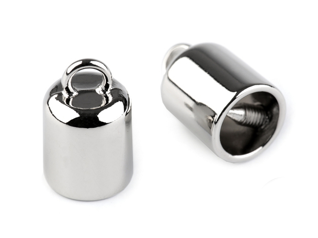 Capăt șnur, ø9 mm - Nichel (2 Bucăți)