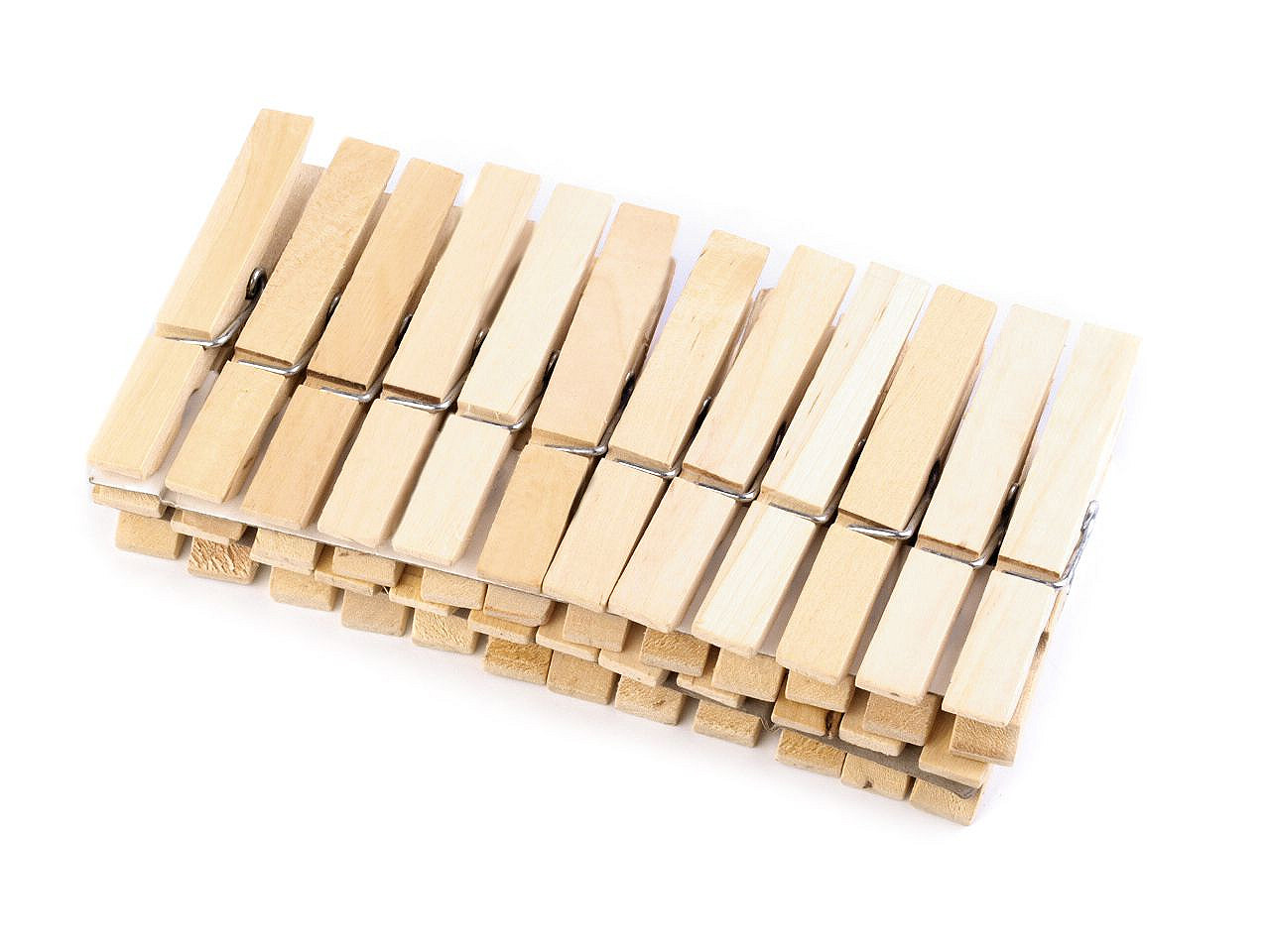 Cârlige lemn, 10x74 mm - Natural deschis (24 Bucăți)