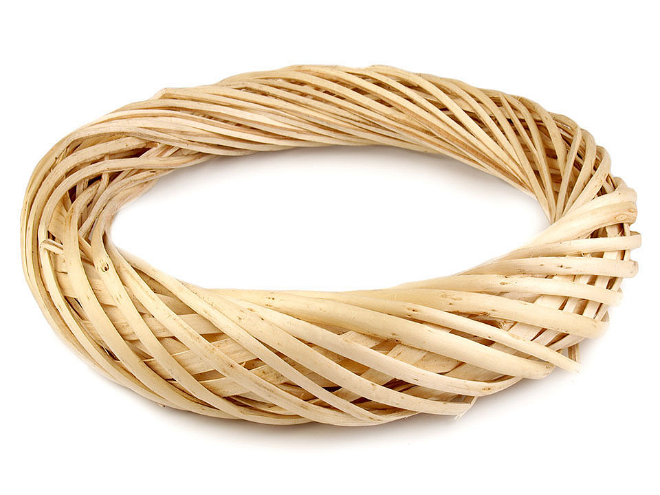 Coroniță ratan, ø30 cm - Alb (1 Bucată)