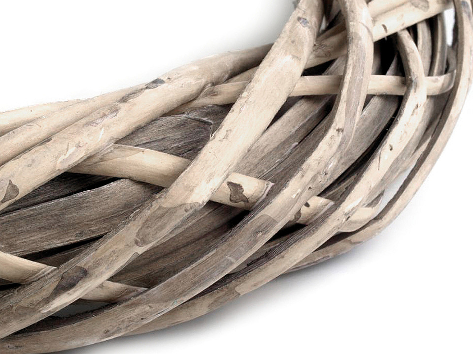 Coroniță ratan, ø30 cm - Alb (1 Bucată)