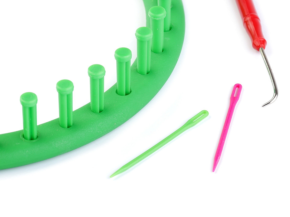 Gherghef pentru tricotat circular, set 4 piese, ø24 cm - Verde irlandez (1 Set)