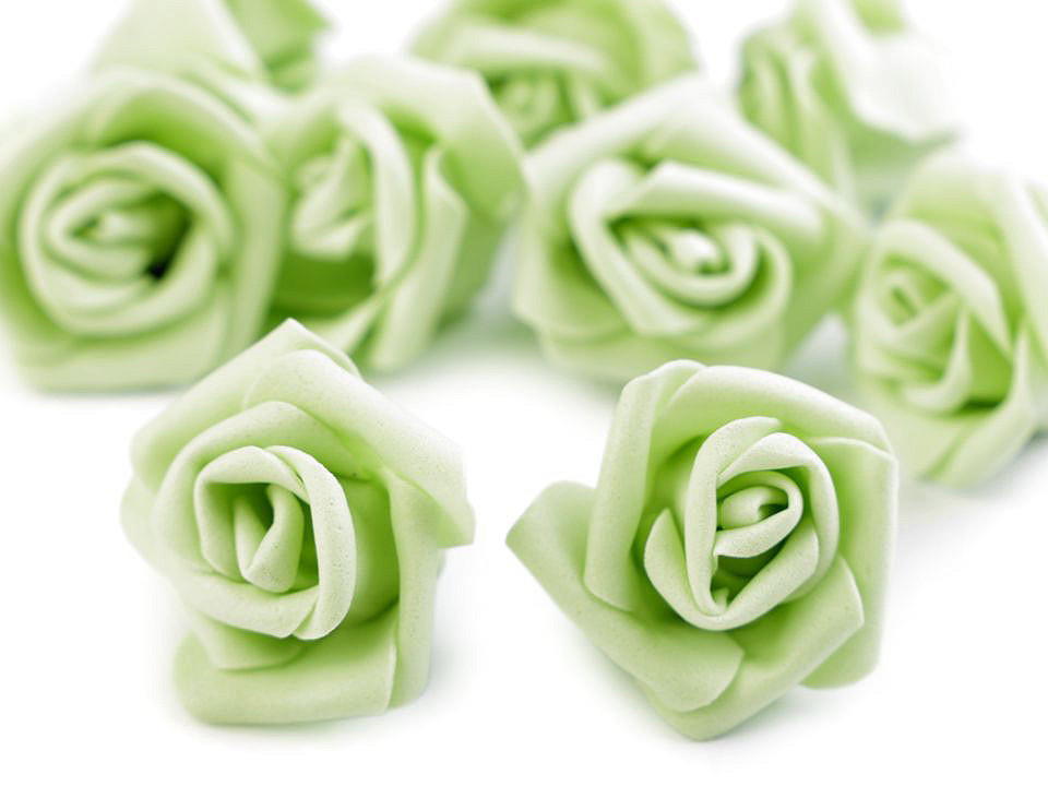 Trandafiri din spumă, ø3 cm - Albastru azur (10 Bucăți)