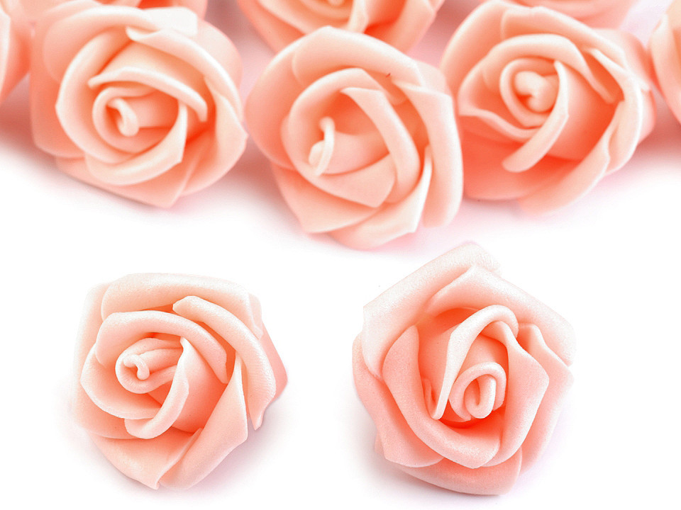 Trandafiri din spumă, ø3 cm - Albastru azur (10 Bucăți)