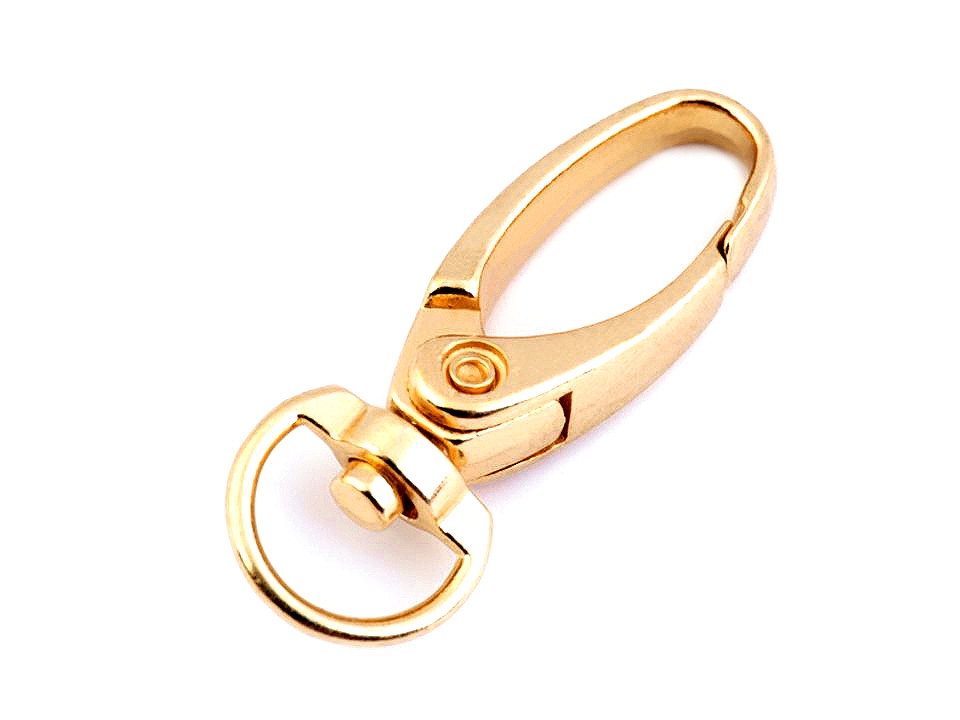 Carabină metalică pivotantă, gaură 10 mm - Auriu rose (2 Bucăți)