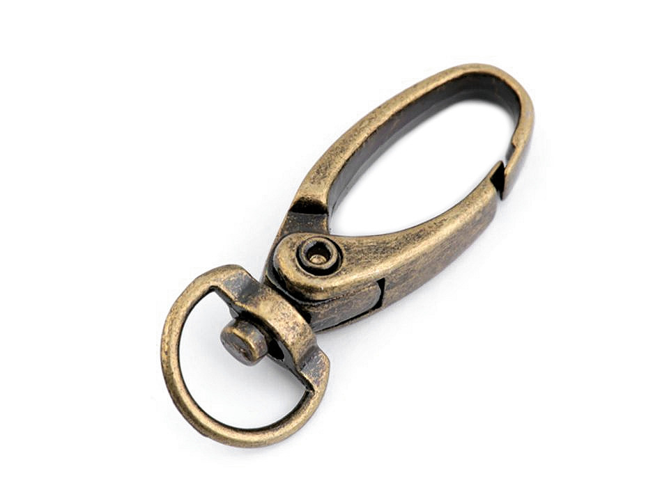 Carabină metalică pivotantă, gaură 10 mm - Auriu rose (2 Bucăți)