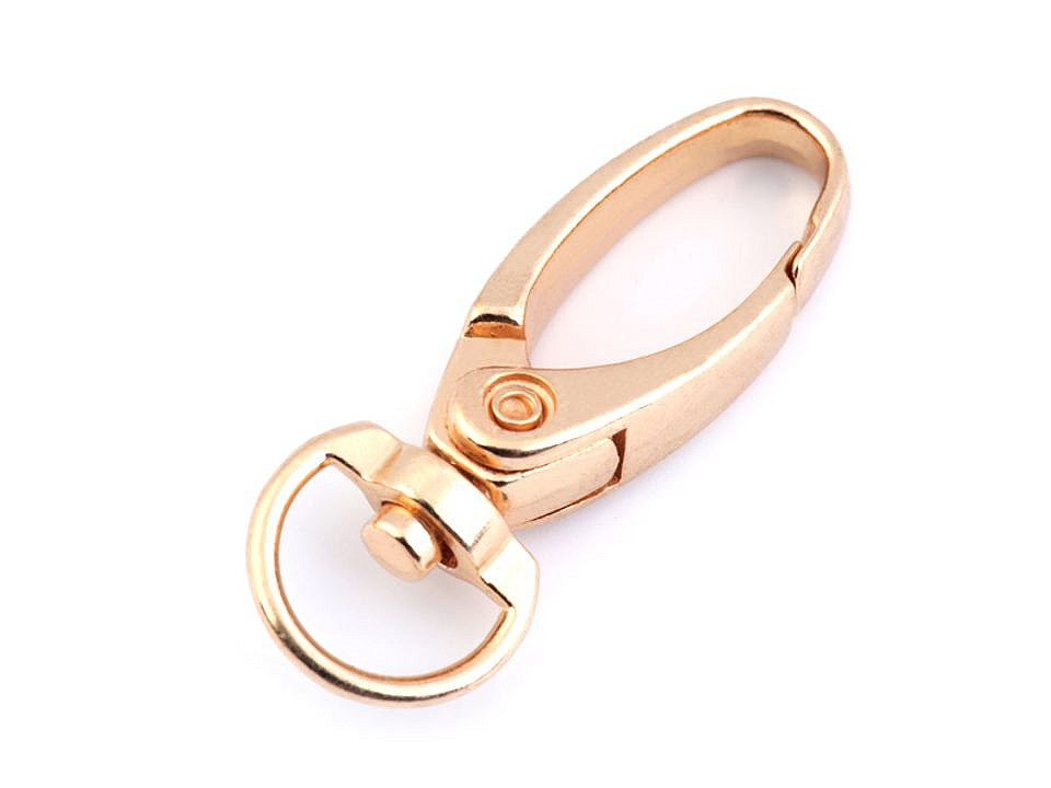 Carabină metalică pivotantă, gaură 10 mm - Auriu rose (2 Bucăți)