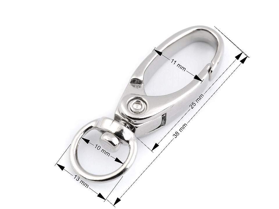 Carabină metalică pivotantă, gaură 10 mm - Auriu rose (2 Bucăți)