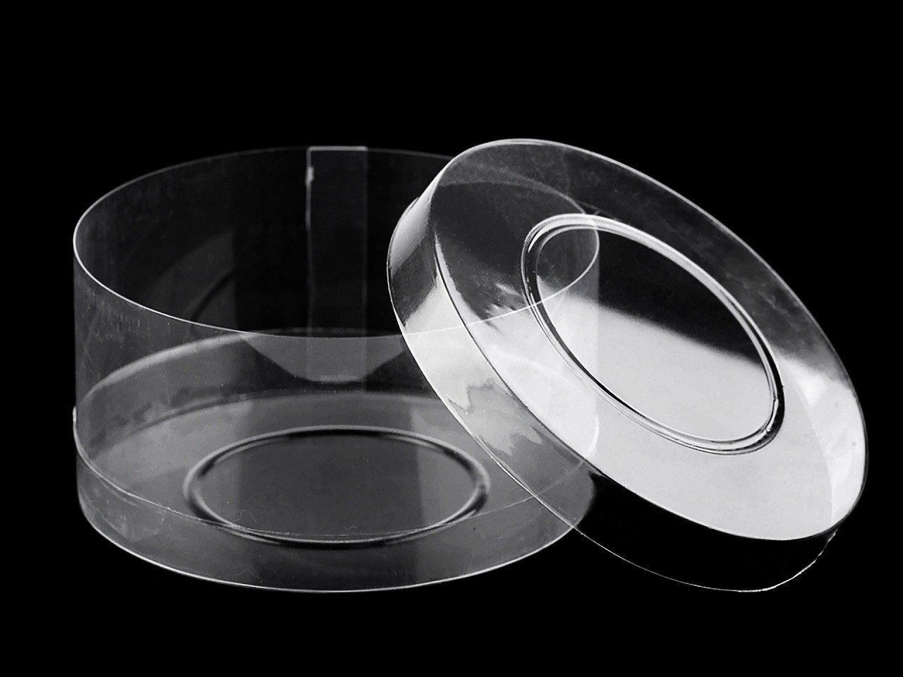 Cutie din plastic transparent cu capac - Transparent (1 Bucată)