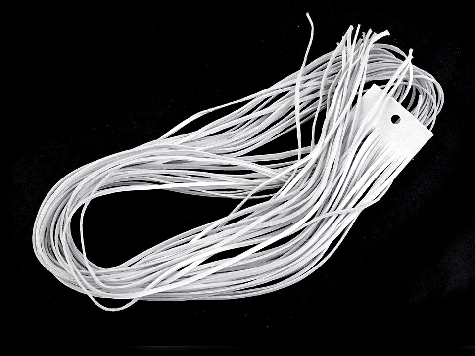 Șnur din piele naturală, lățime 2 mm, lungime 95 cm - Maro deschis (20 Bucăți)