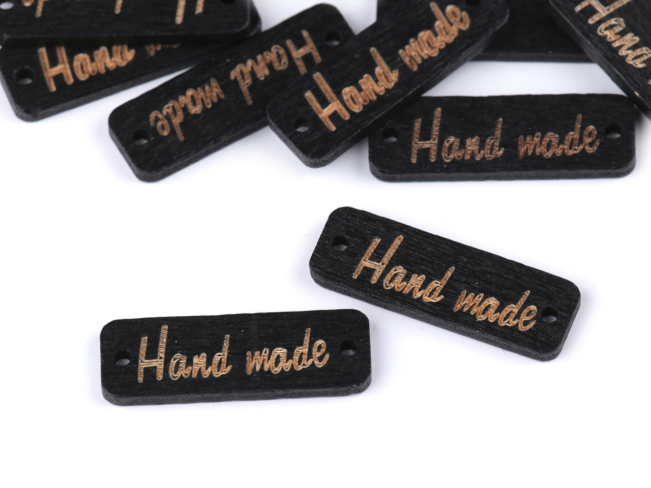 Etichete lemn hand made, 10x30 m - Roz (100 Bucăți)