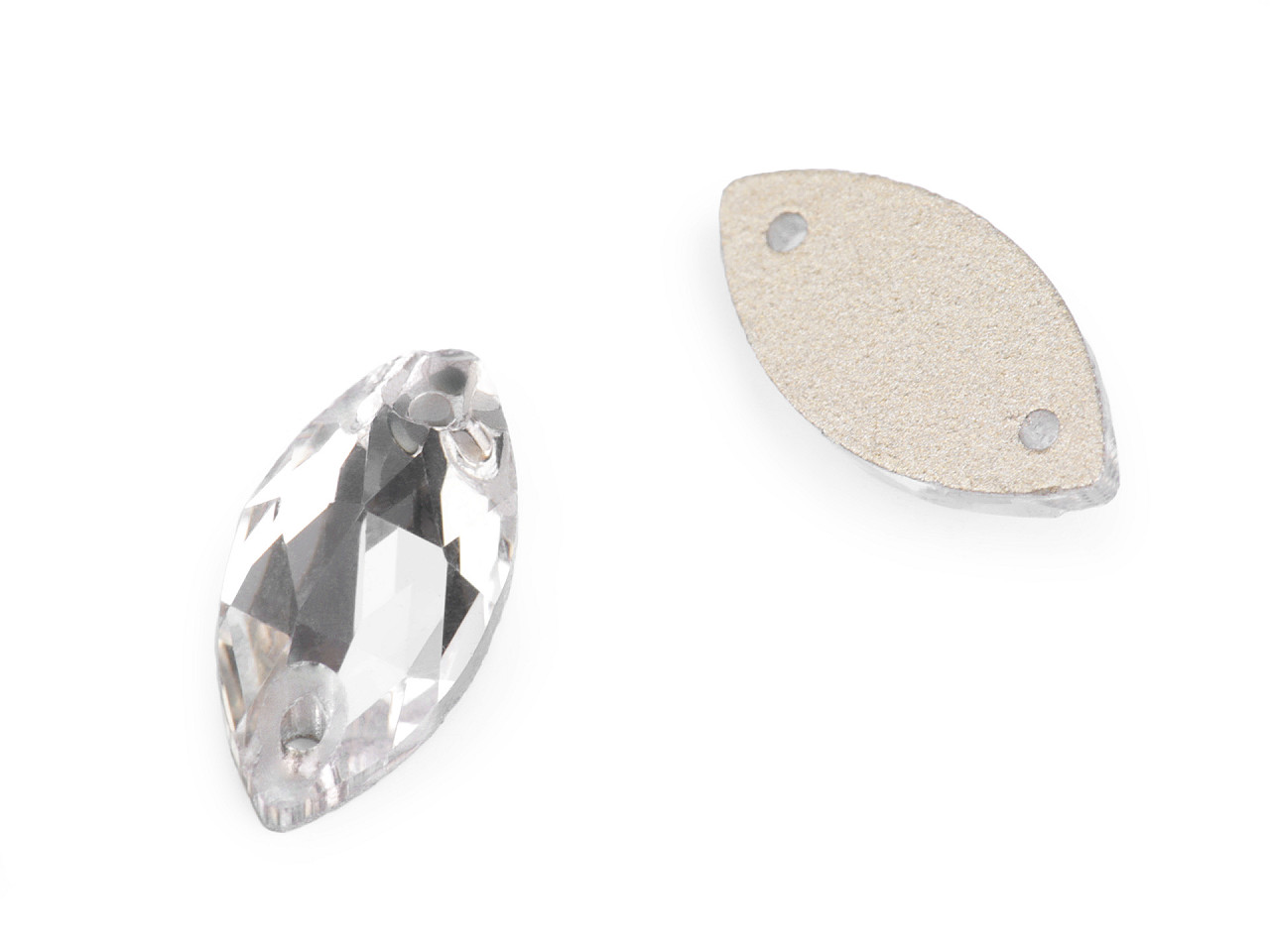 Strasuri de cusut, model eliptic - Cristal (63 Bucăți)