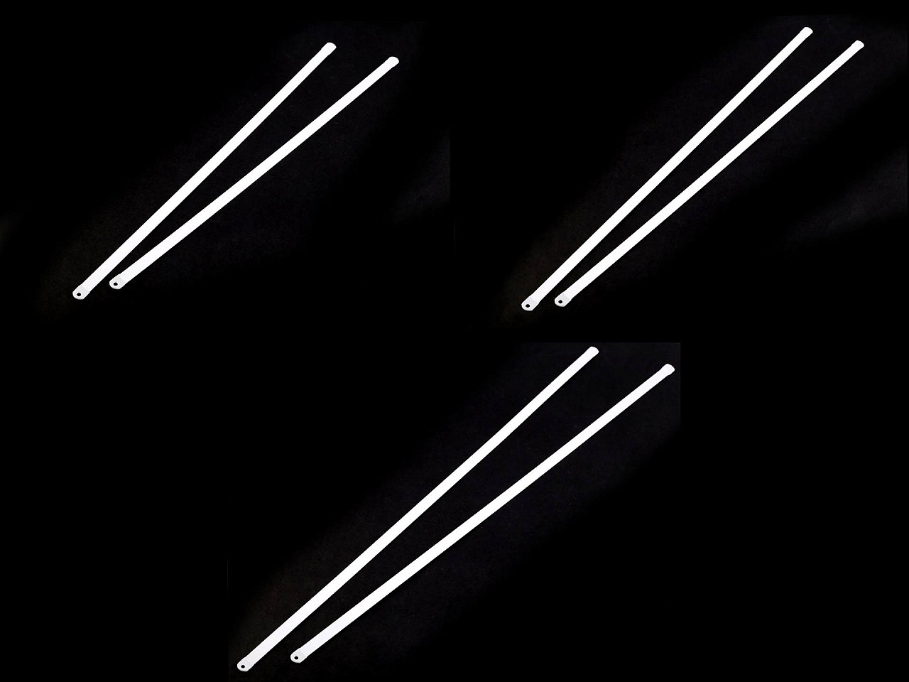 Balene metalice pentru corset, lățime 8 mm - Alb (2 Bucăți)