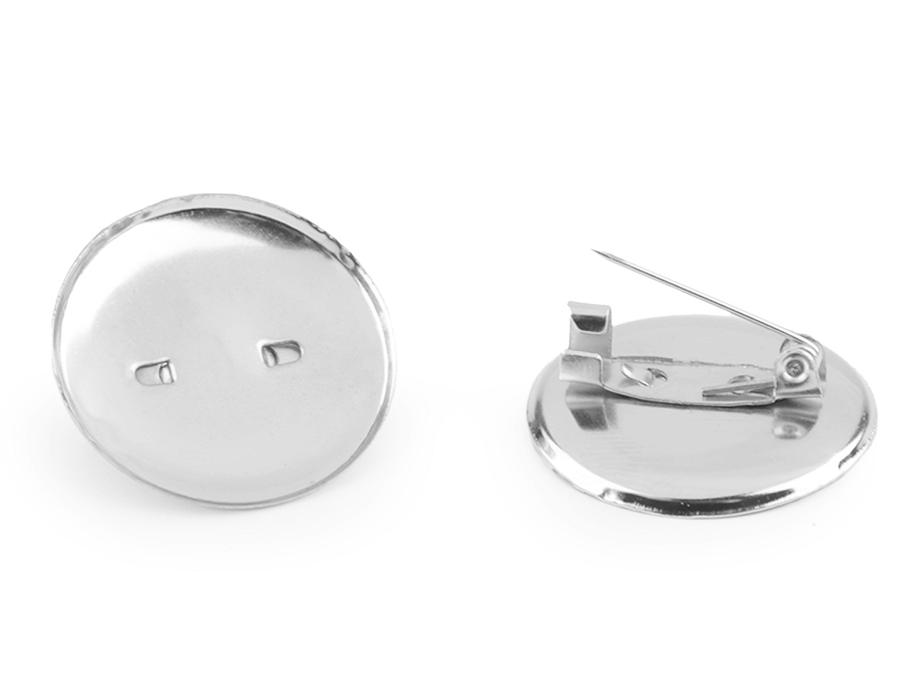 Bază broșă, ø23 mm - Platinum (50 Bucăți)