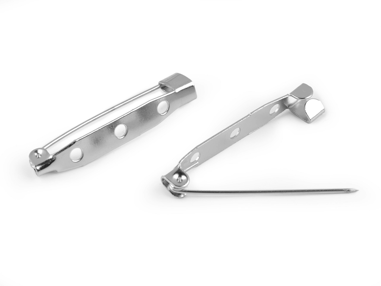 Bază broșă, 5x34 mm - Platinum (10 Bucăți)