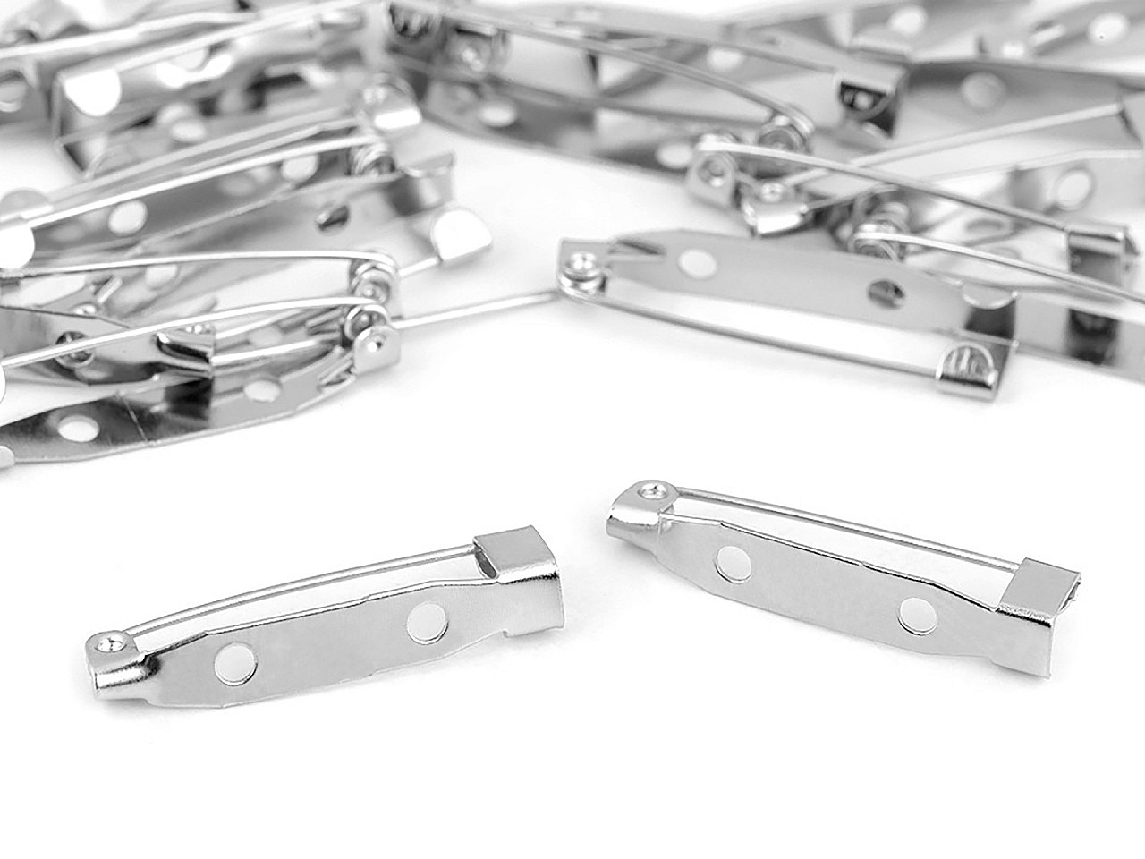 Bază broșă, 5x29 mm - Platinum (10 Bucăți)