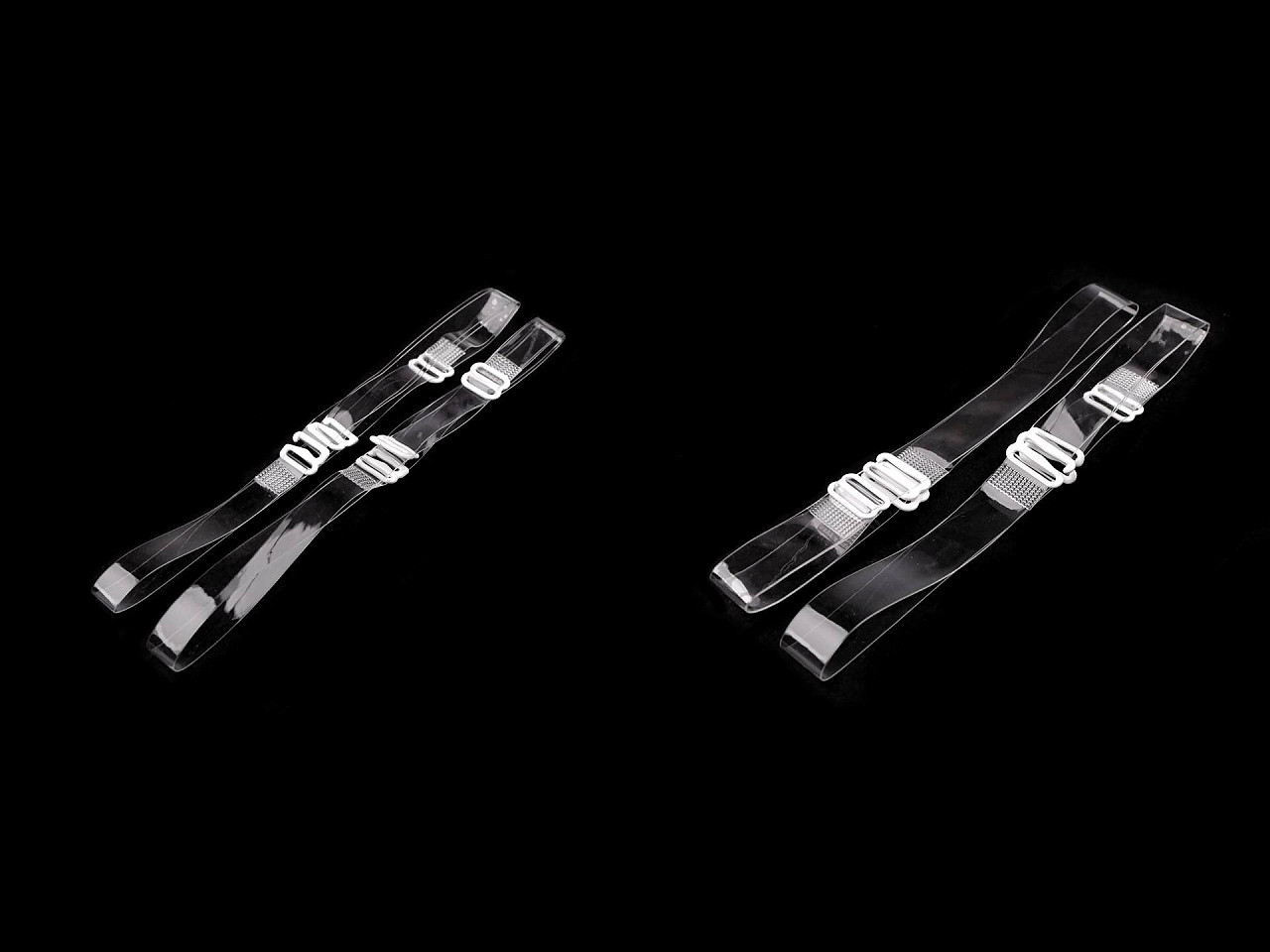 Bretele sutien transparente, 10 mm, 15 mm - Transparent (1 Pereche)