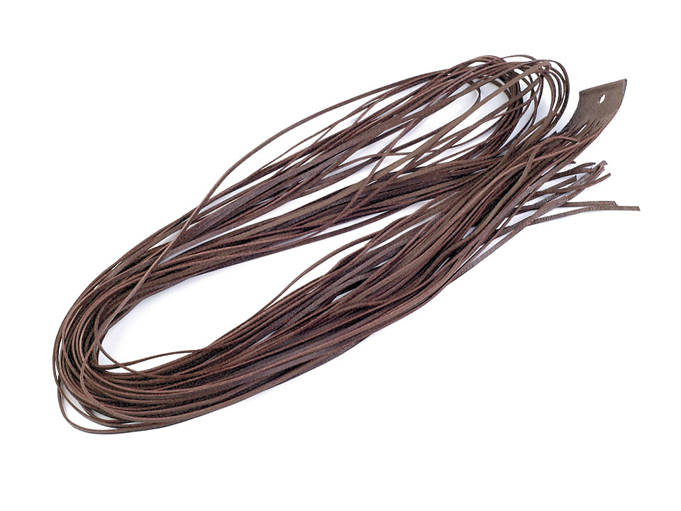 Șnur din piele naturală, lățime 2 mm, lungime 120 cm - Negru (20 Bucăți)