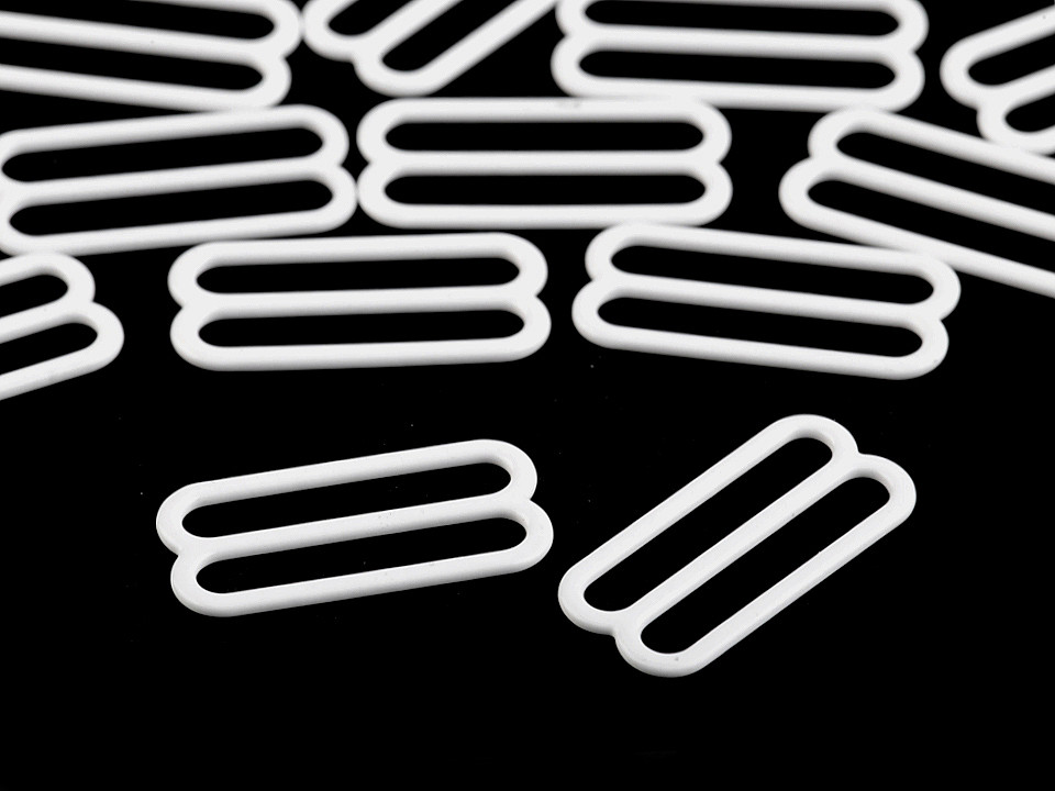 Cârlige și reglori pentru sutien, 25 mm - Nichel (20 Bucăți)