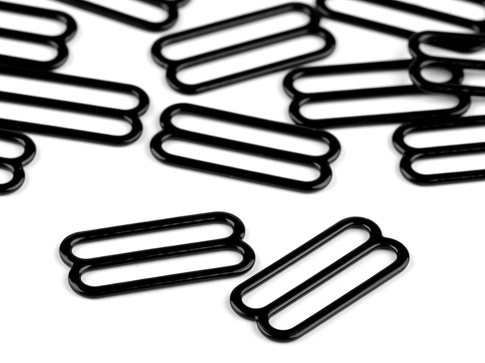 Cârlige și reglori pentru sutien, 25 mm - Nichel (20 Bucăți)