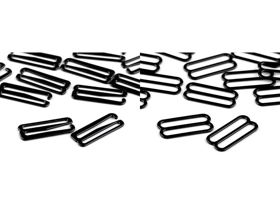 Cârlige și reglori pentru sutien, 25 mm - Nichel (20 Bucăți)