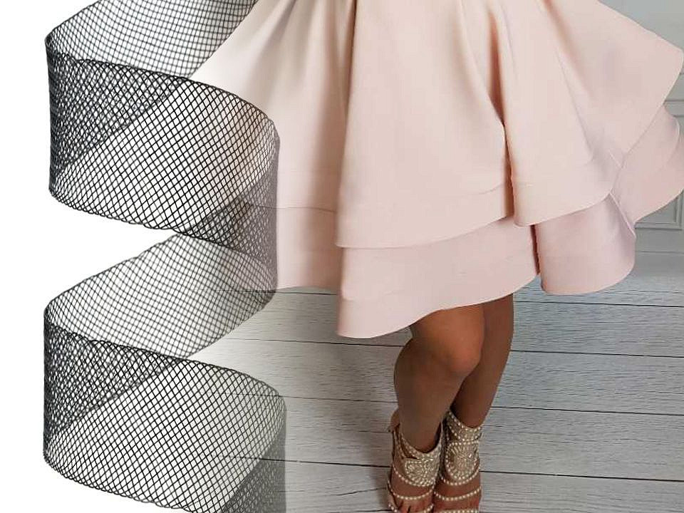 Rijelină rigidă, lățime 5 cm - Crem foarte deschis (41 Metri)