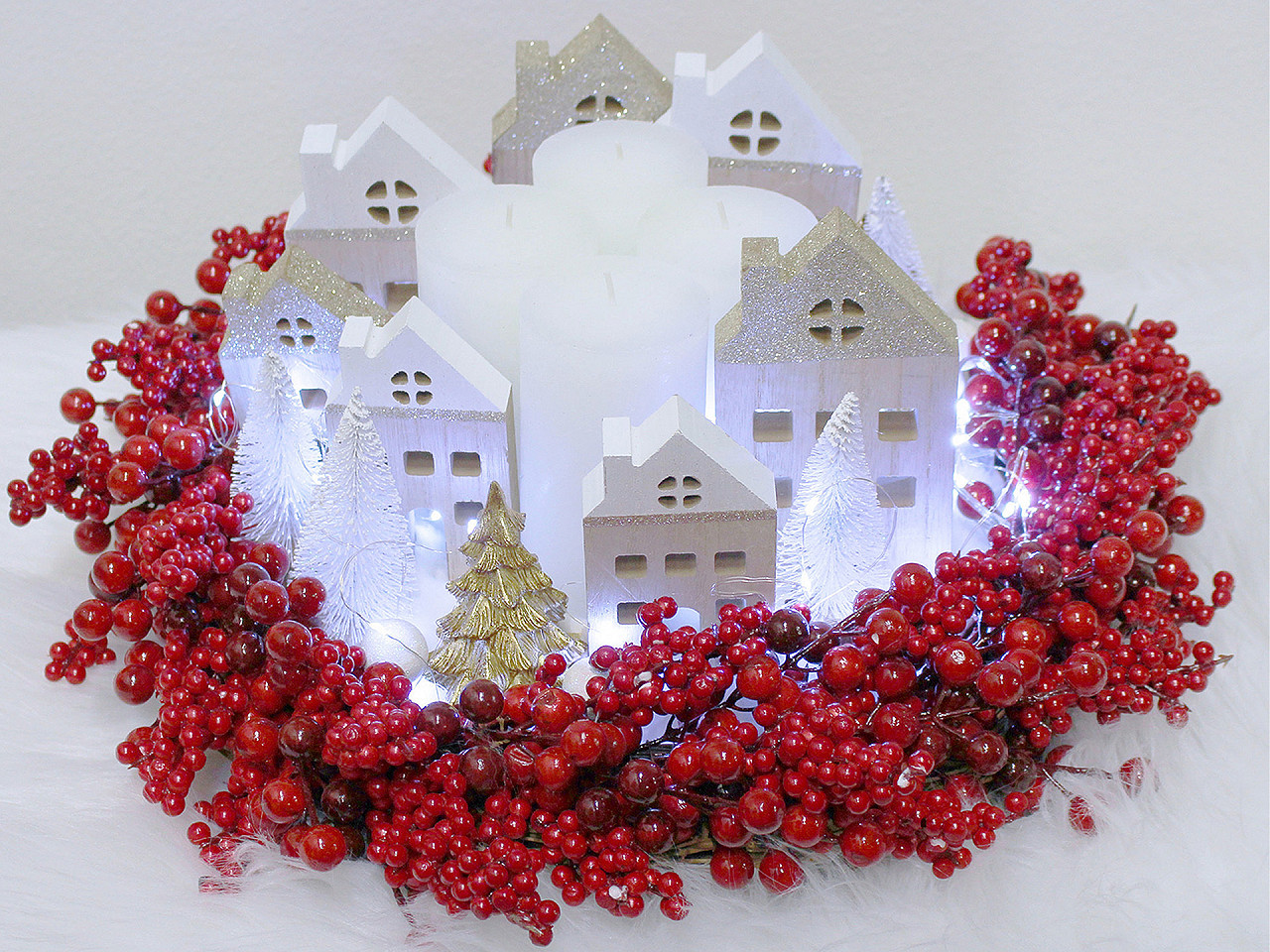 Scorușe decor - Roșu carmin (10 Buchete)