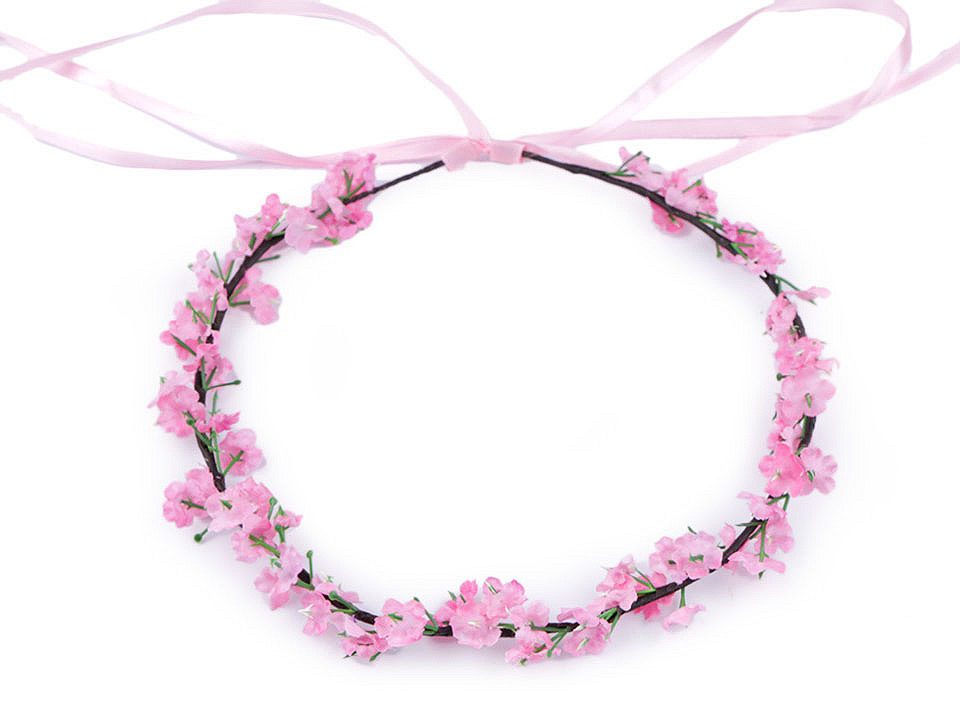 Coroniţă cu flori pentru domnisoară de onoare - Alb (1 Bucată)