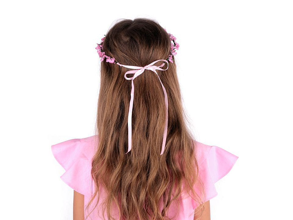 Coroniţă cu flori pentru domnisoară de onoare - Alb (1 Bucată)