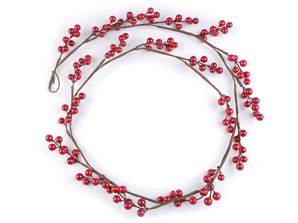 Crenguță scorușe decor - Roșu închis (1 Bucată)