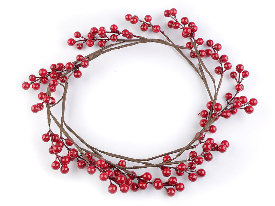 Crenguță scorușe decor - Roșu închis (1 Bucată)