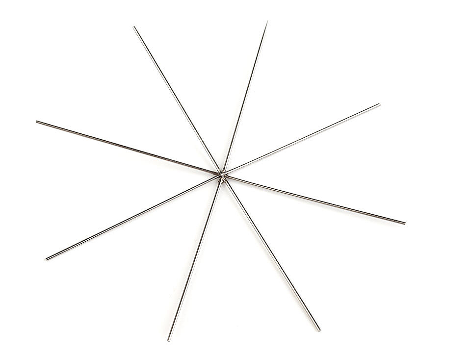 Bază pentru steluţă din mărgele, ø9 cm - Platinum (10 Bucăți)