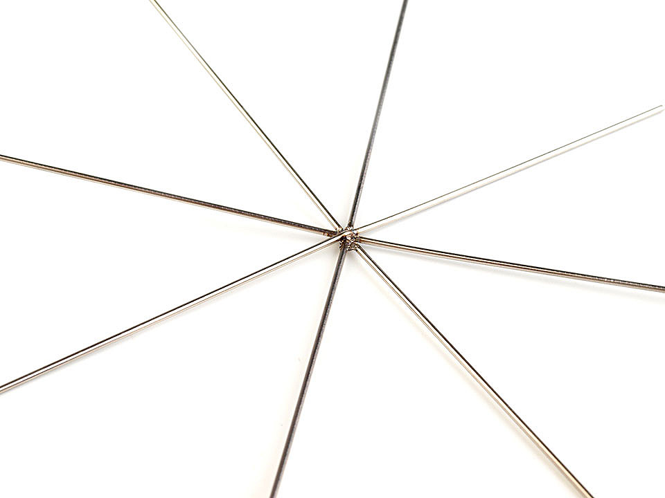 Bază pentru steluţă din mărgele, ø9 cm - Platinum (10 Bucăți)