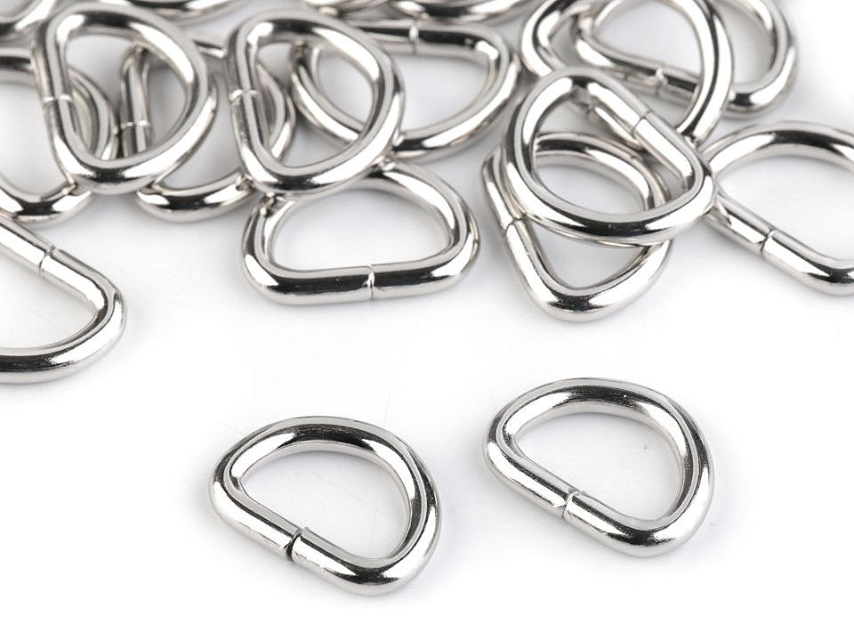 Inel metalic tip d, lățime 15 mm - Auriu rose (100 Bucăți)