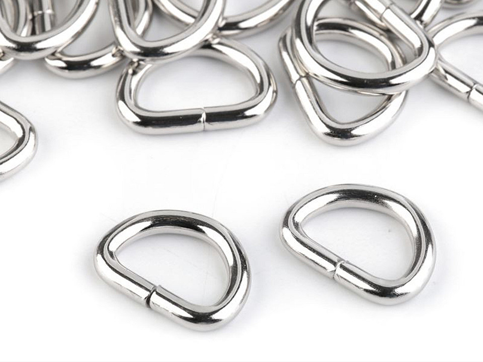 Inel metalic tip d, lățime 15 mm - Auriu rose (100 Bucăți)