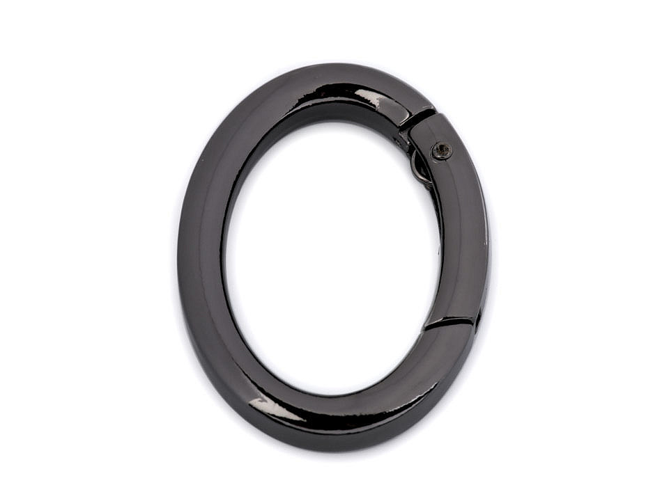 Inel carabină oval - Lac negru (1 Bucată)