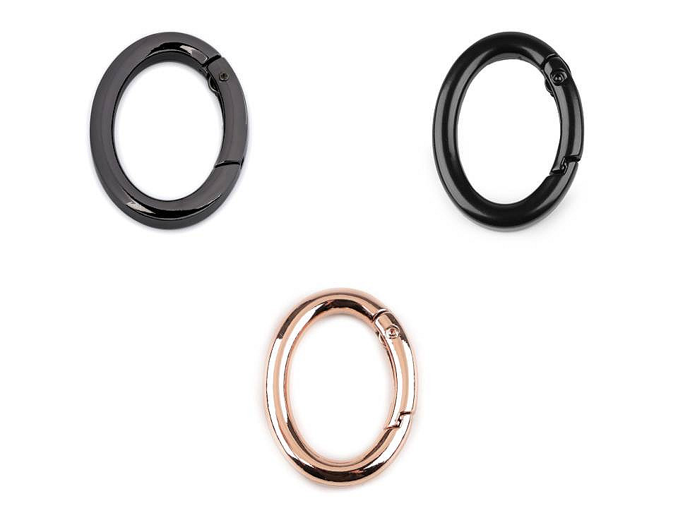 Inel carabină oval - Lac negru (1 Bucată)