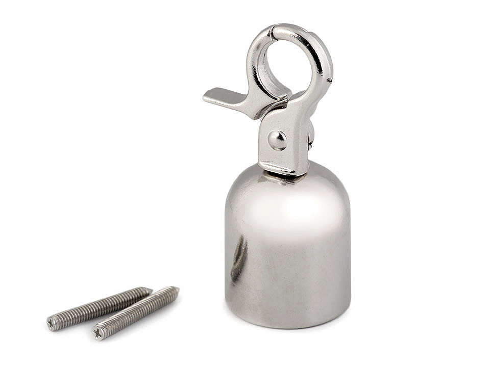 Capăt șnur cu carabină - Nichel (1 Bucată) Capăt șnur cu carabină - Nichel (1 Bucată)